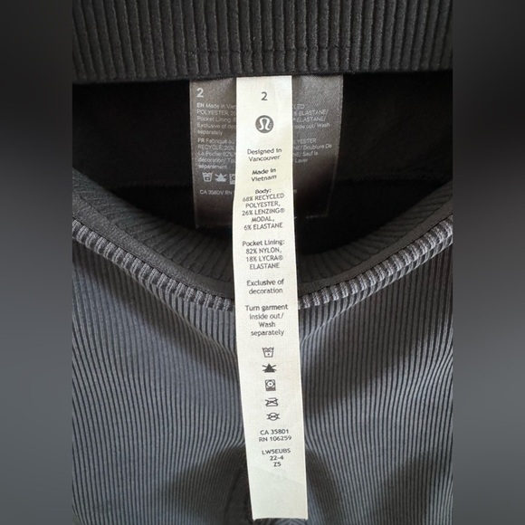 Lululemon Brushed Softstreme Ribbed Zip Flared Pant 32.5" - Picture 7 of 17